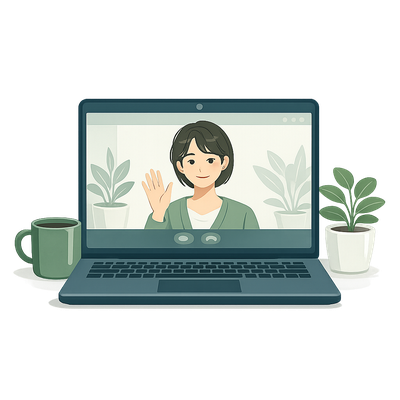 オンライン面談のイラスト