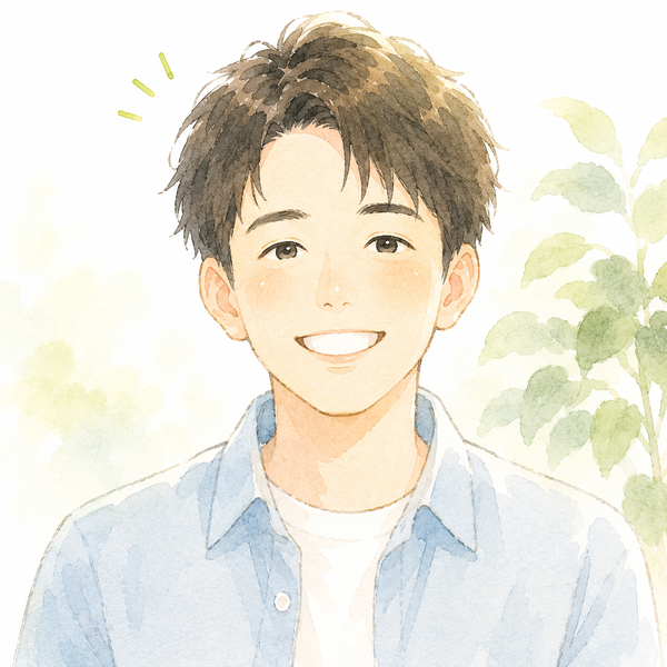 笑顔の男性のイラスト