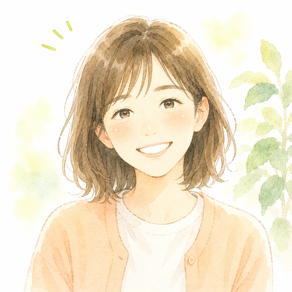 笑顔の女性のイラスト